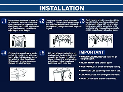 Advertising Tent Installation