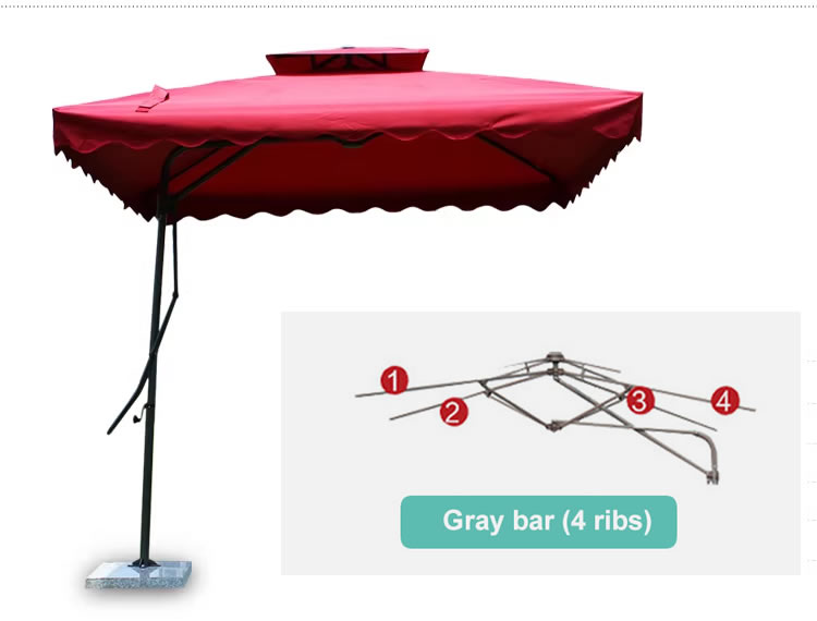 4 ribs Patio Umbrella