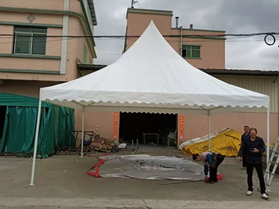 outdoor event tent setup preparation