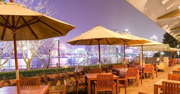 UV polyester fabric for restaurant patio shade bulk parasol order